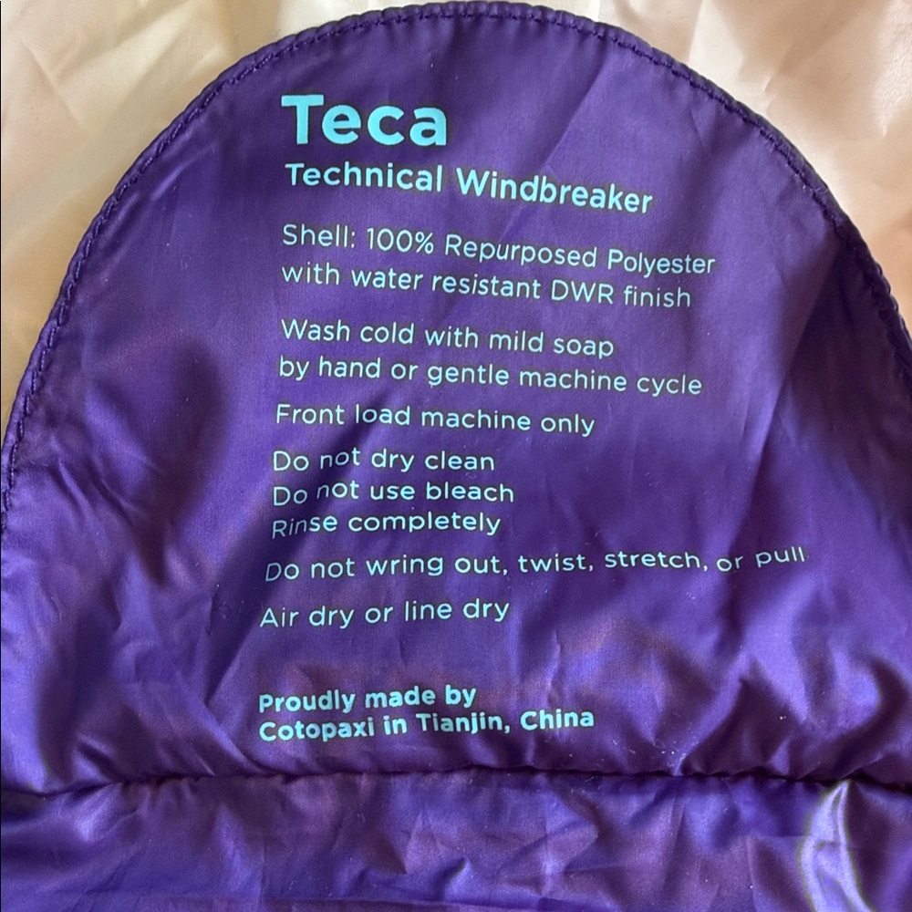 NEW Cotopaxi Teca Full Zip Windbreaker Unisex Size XS Packable Hiking Outdoor - Picture 12 of 15